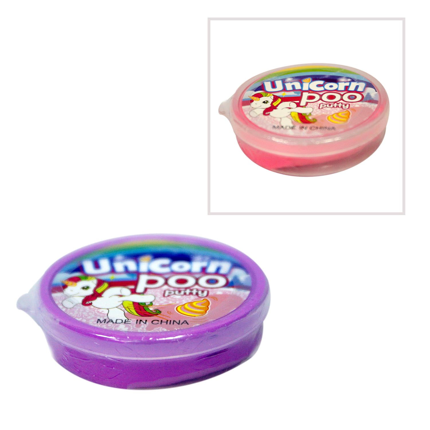 Unicorn Poo Putty Gooey,Noisy Parp Putty Toilet Kids Loot Party Bag Filler Toy