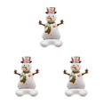 thumbnail image 2 of Ruiboury Party Decor Essential Christmas Foil Balloons With Exquisite Patterns Balloon Christmas Suitable For Any Places multicolor Stretching Snowman 3Set, 2 of 6