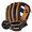 Black/Tan, variant on RTP Kids Teeball Glove + Ball Set - Boys + Girls Mitt - 9.5" Righty - Tan