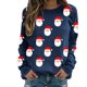 thumbnail image 1 of Gibobby Sudaderas para mujer Blusa de sudadera estampada con cuello redondo y manga larga para entrenamiento diario en casa y al libre para mujer(Azul,CH), 1 of 4