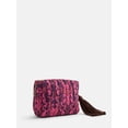thumbnail image 3 of Scenario Women's Zip Pouch with Fringe Tassel, Red Plum, 3 of 5