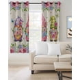 thumbnail image 2 of Spring Gnomes Blackout Curtains for Bedroom Living Room Darkening Curtains 90 Inch Vintage Botanical Blossom Rose Leaves Black Out Window Curtain Privacy Window Treatment Grommet Drapes 52"x90"x2, 2 of 9