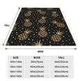 thumbnail image 3 of Balery Gold Glitter Pineapples Manta de Felpa Suave y Acogedora – Cobija de Franela Aterciopelada para Cama, Lavable y Cálida para Sofá, Mascotas, Transpirable-60"x50", 3 of 7