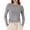A-Dark Gray273, variant on Bibifish Womens Long Sleeve T-Shirt Slim Fitted Crop Tee Lightweight Stretchy Crew Neck Going Out Top For Ladies