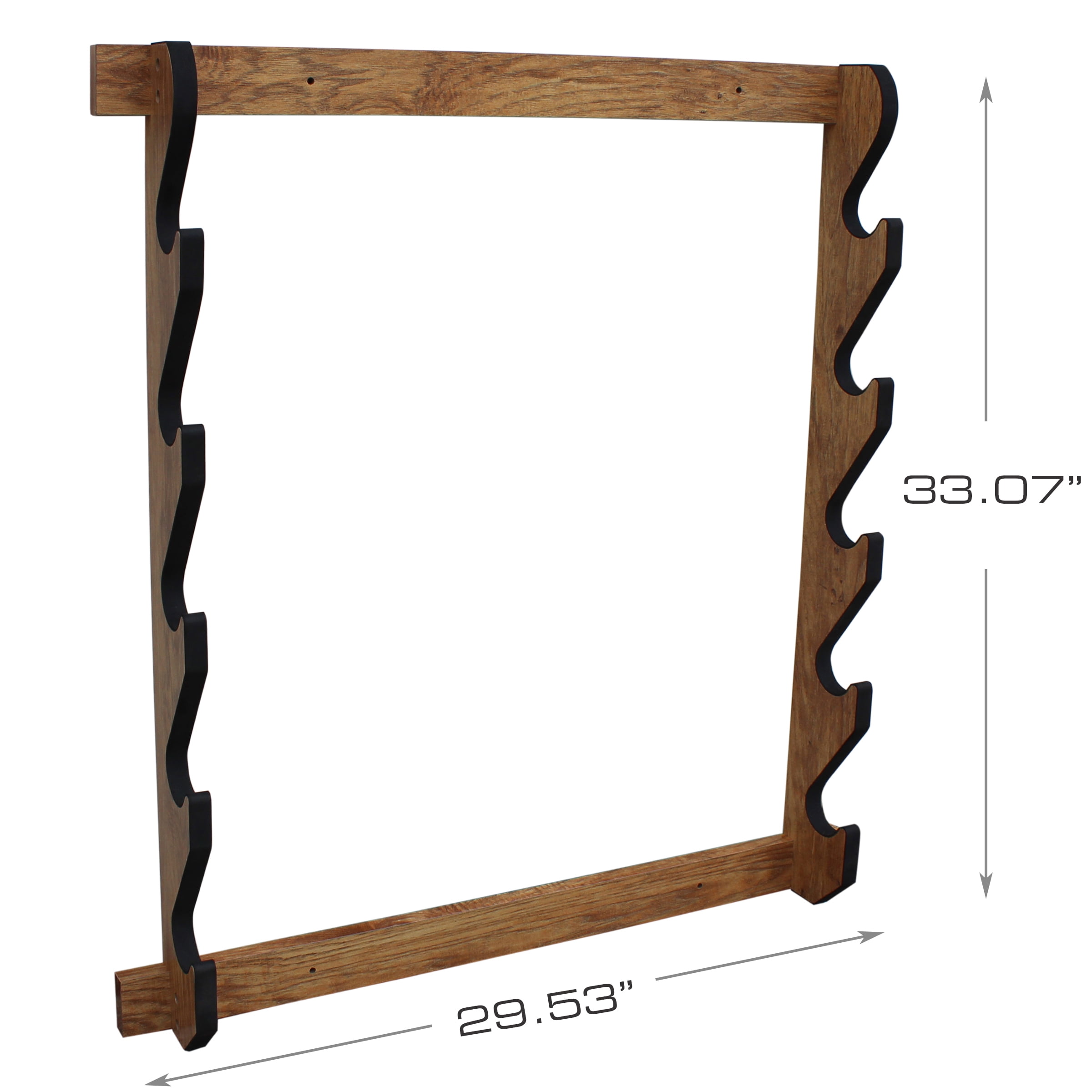 Rush Creek Creations 5-Gun Wall Rack American Cherry Finish
