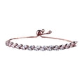 thumbnail image 2 of letairis Femmes Tennis Cordon Bracelet Zircon Style Simple Bracelet Réglable Main Chaîne Accessoire de Mode Fête de Mariage Or Rose, 2 of 6