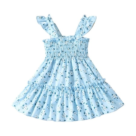 

Little Child Girls Dresses Solid Color Sleeveless O-Neck Lace Suspender Beach Princess Comfy Soft Sundress For Children