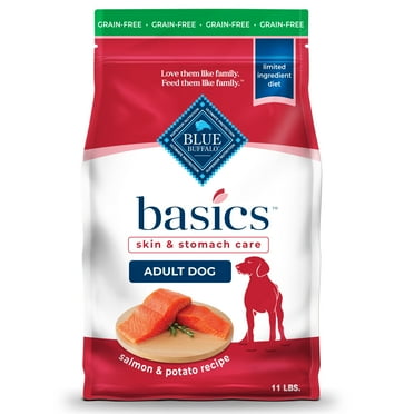 Blue Buffalo Basics Grain-Free Dry Dog Food, Adult, Limited Ingredient Diet, Salmon, 11 lbs.