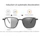 thumbnail image 3 of Montura de gafas cuadradas Zhivalor para hombre, gafas retro anti-luz azul, espejo plano, cambia de color, mujer, 3 of 5