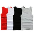 thumbnail image 2 of HEVIRGO 3 Pack Men Tank Top, Casual Solid Color Slim Fitness Tank A-Shirts Plus Size Vest Undershirts(Grey + Grey + Red L), 2 of 10