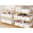thumbnail image 4 of Caja de almacenamiento con tapa de plástico for armario, ropa interior, calcetines, caja de almacenamiento de escritorio, cesta de almacenamiento grande blanca, 4 of 6