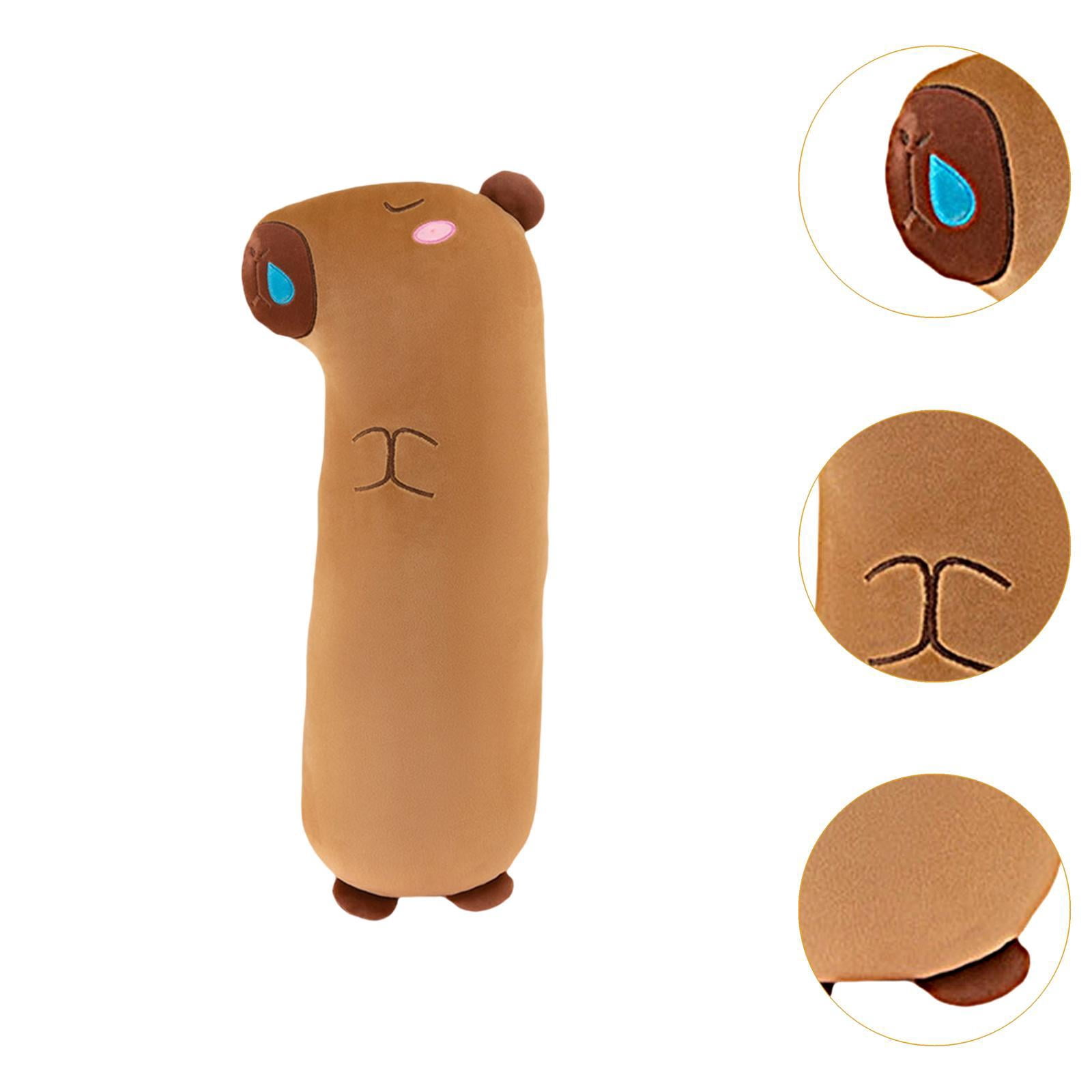 Tongina Capybara Animal Long Washable Removable Toy Sleep Pillow for Bedroom Home Office Decor blue