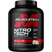 MuscleTech Nitro-Tech | Whey Protein + Creatine | Muscle Gain | 4lb Vanilla | Men & Women | Sports Nutrition