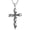 Skeleton Cross, variant on Gothic Punk Skull Cross Pendant Necklace, Stainless Steel Adjustable Chain for Men & Women, Dark Elegant Everyday Jewelry