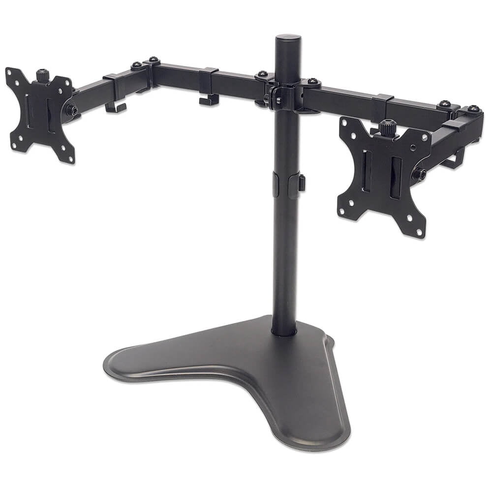 Manhattan Dual up to 27" TV & Monitor Desk Mount Black 461559