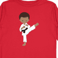 thumbnail image 4 of Inktastic African American Boy, Karate Pose, Black Belt Boys Long Sleeve Toddler T-Shirt, 4 of 5