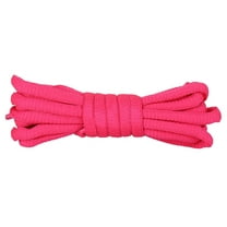 Santimon 2 Pairs Oval Cotton Shoelace for Canvas Sneakers Boots Athletic Shoes 39" Neon Pink