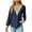 Navy, variant on WREESH Womens Fashion Dressy Tops Solid Color Jacquards V-Neck Lace Long Sleeve Loose T-Shirt Pullover Navy