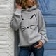thumbnail image 4 of Gibobby Sudadera ligera con cremallera Cubiertas de capucha Casual Pullover, de manga larga y liviana, para mujeres （Gris， XL), 4 of 4