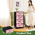 thumbnail image 2 of 4 Drawer Vertical Storage Dresser Pink hearts Hand drawn watercolor hearts Valentine s with Wood Top Fabric Pull Drawers, 2 of 8