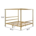 Library Poster Design For Spring VINGLI King Metal Canopy Bed Frame, Gold - with Headboard, Four Poster ...