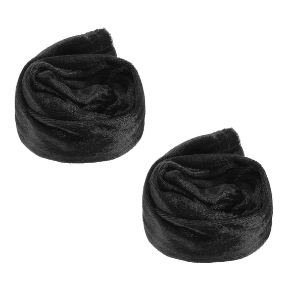 Uxcell 2ft Chandelier Chain Cord Cover, 2 Pcs Velvet Cloth Fabric Chain Sleeve Decorative Cord Covers for Chandelier Wires Swing Cable, Zipper Style, Black