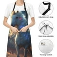 thumbnail image 6 of Picia Starry Light White Horse Waterproof Apron for Unisex Adult - Adjustable Bib Apron with Pockets, Ideal for Cooking, Gardening, Painting, and Household Chores, 6 of 9