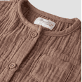 thumbnail image 2 of Little Planet by Carter's Unisex Baby Organic Cotton Gauze Short Sleeve Jumpsuit- Brown - (12 Months), 2 of 2