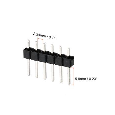 2.54mm 80pin Double Row Header Uxcell 10Pcs 2.54mm 80Pin Double