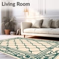 thumbnail image 2 of ODIKA 8'x10' Machine Washable Non-Slip Area Rug, Art Inspired Latticework with Delicate Ornamental Details High Traffic Rug, Ivory, 571743, 2 of 7