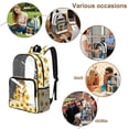 thumbnail image 5 of SEANATIVE Kids Clear Backpack PVC Transparent Backpacks See Through School Bookbag Lightweight Travel Clear Bag School Supplies for Boys Girls, Giraffe Sunflower Butterfly Yellow White, 5 of 7