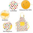 thumbnail image 3 of Ficarrico Delantal para niños con bolsillo, delantal de chef ajustable para cocinar, hornear, pintar, 3 of 5