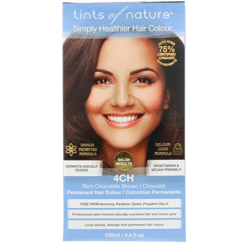 Tints of nature permanent hair color rich chocolate brown 4ch 4 4 fl oz Tints of Nature Permanent Hair Color Rich Chocolate Brown 4CH 4 4 fl oz