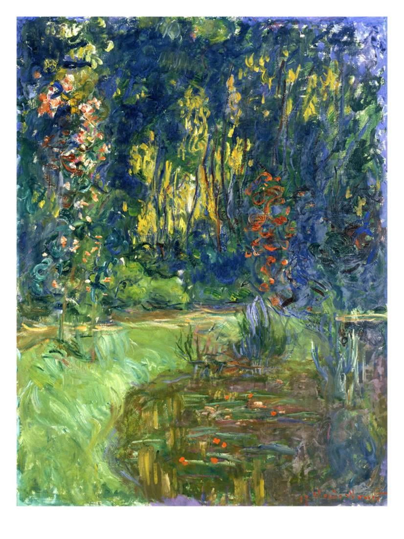 Garden of Giverny, 1923 French Impressionist Botanical Painting Print