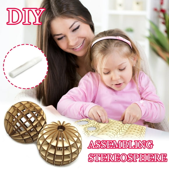 Daisyyozoid Gros Bricolage en Bois 3D Assemblé Ballon Enfants Ensemble Creux sur Jouet de Décompression