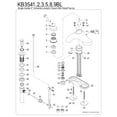 thumbnail image 3 of Kingston Brass KB3549BL Vintage Single-Handle 4" Centerset Bathroom Faucet with Pop-Up Drain, Brushed Nickel/Polished Brass, 3 of 4