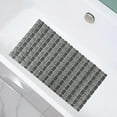 thumbnail image 3 of Mainstays 28.34" x 15.35 ", PP+TPE, Non-Slip Tile Bath Mat for Shower with Strong Suction Cups, Grey, 3 of 11