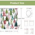 thumbnail image 6 of Colorful Christmas Shower Curtain Winter Holiday Bathroom Curtain, Xmas Shower Curtain with Fun Cute Pine Tree, Winter Bathroom Decor Set with Christmas Trees Stars Polka Dot 72X72IN, 6 of 6
