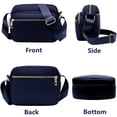 thumbnail image 4 of Lightweight Crossbody Bags for Women Shoulder Bag Purse Nylon Soft Travel Handbag with Multi Pockets,20*16*7cm,Dark Blue, 4 of 7