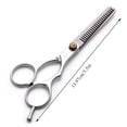 thumbnail image 5 of 2Pcs 6Inch Double Edged Hair Salon Stylist Barbers Thinning Shears Scissors Professional Barbers Thinning Scissors, Hairdressing Salon Razor Edge Scissor Japanese Stainless Steel by GIXUSIL(Silver), 5 of 8