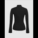 thumbnail image 4 of Suéter Básico de Punto para Mujer, Elegante Jersey de Cuello Alto con Botones, Corte Entallado, Abertura Cruzada y Larga. Negro XL, 4 of 8
