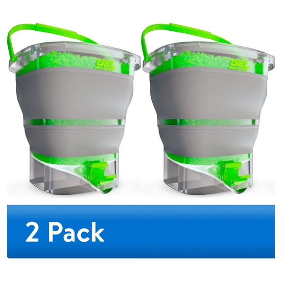 (2 pack) Gel Blaster Gellet Depot Collapsible Ammo Tub, Hydrates & Stores 10k  Gellets