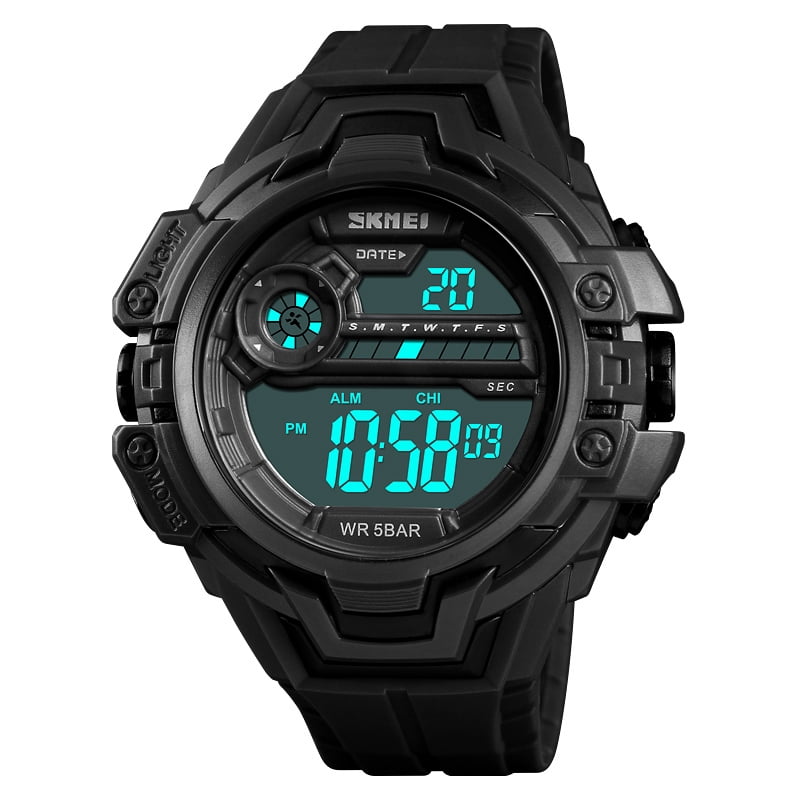 Fashion Men Digital Wrist Watch Calendar Stopwatch Luminous Display 50M Waterproof Sport Watch