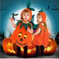 thumbnail image 2 of GCETTIC Halloween Orange Pumpkin Costume Suit for 3T 4T 5T 6T Toddler Kids Lantern Face Fancy Dress up for Carnival 6-12 Months, 2 of 4