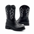 thumbnail image 3 of Kids Western Boots for Girls Boys Embroidered Square Toe Cowboy Boot Mid Calf Toddler Cowgirl Boot Side Zipper Shoes Little/Big Kid, 3 of 6