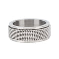 thumbnail image 1 of Anillo giratorio de 8 mm para hombre, de acero de titanio silencioso, para aliviar la ansiedad y el estrés, plateado n.° 9, 59,8 mm/2,4 pulgadas, 1 of 14