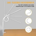 thumbnail image 3 of LED Desk Lamp with Clamp, Eye-Caring Clip on Lights for Home Office, 3 Modes 10 Brightness, Long Flexible Gooseneck, Metal, Swing Arm Architect Task Table Lamps with USB Adapter, White, 3 of 10