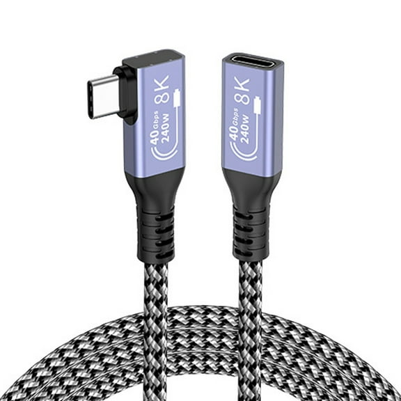 USB C 4 Cable USB C Extension Cable Male to Female Support 240W Fast Charging 4K Video Output for Phone16/15 Laptops