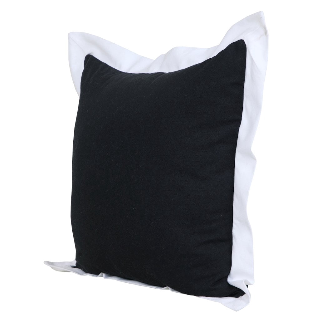 LR Home Bordered Flange Frame Throw Pillow