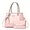 0409Pink, variant on Women's Top Handle Satchel Handbag Fashion PU Leather Shoulder Bag with Scarf & Pom Pom Elegant Tote Purse for Work Wedding & Daily Use